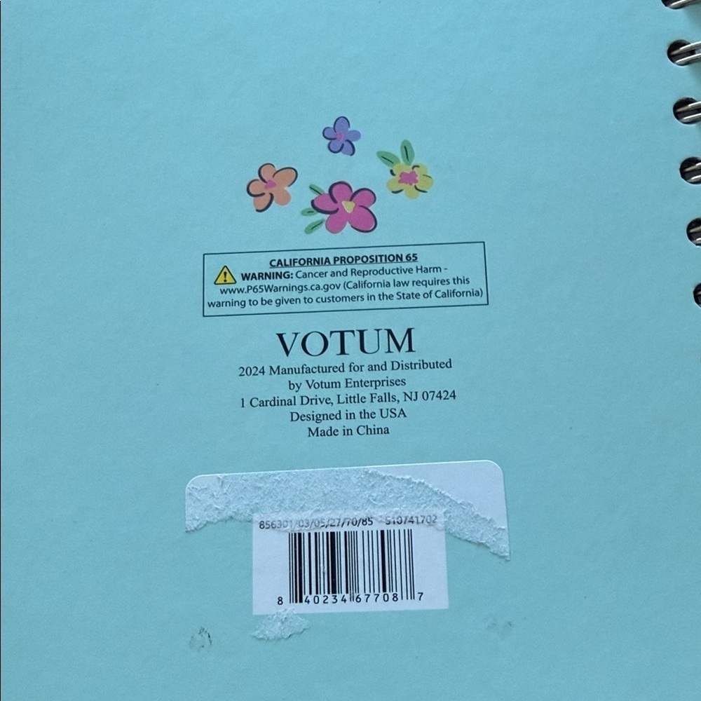 Floral Butterfly Spiral Notebook - Picture 4 of 4